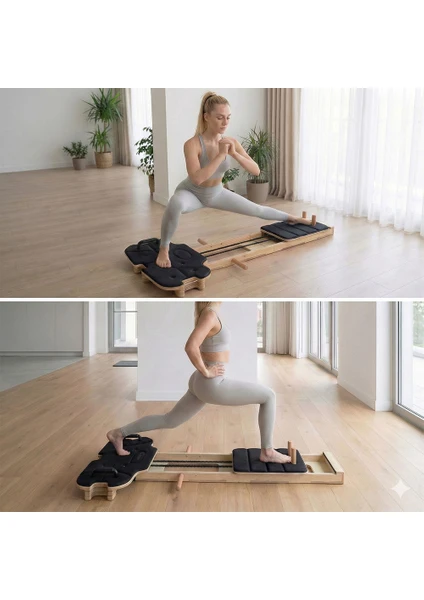 Yeni Nesil Katlanabilir Profesyonel Pilates Reformer Aleti - Az Yer Kaplayan, Kompakt Egzersiz Aleti